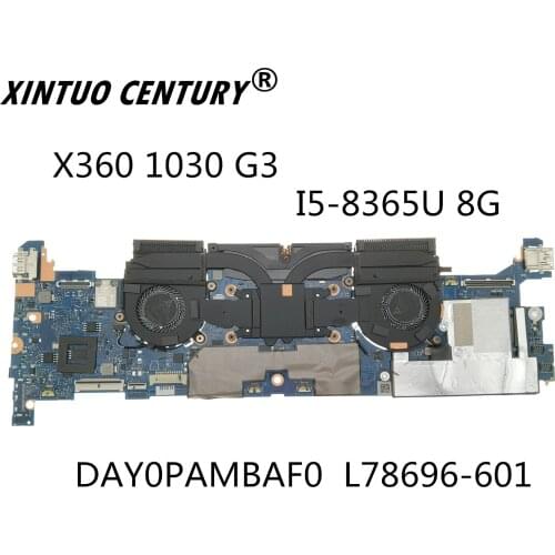 L78696-601 With i5-8365U GM 16GB RAM For HP x360 1030 G4 laptop motherboard DAY0PAMBAF0 1030 G4 mainboard test 100% ok