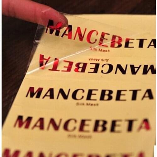 Customized Red Foil HOT STAMPING clear PVC Self-adhesive Label Sticker, Item No.CU03