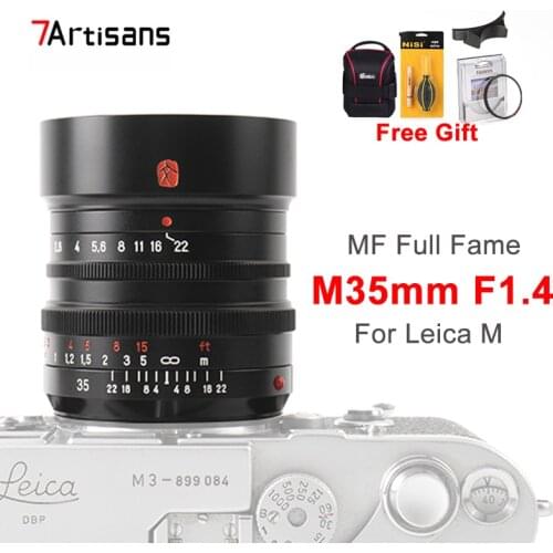 7artisans 35mm F1.4 Full Frame Lens for Leica M Mount M6 M7 M8 M9 Fujifilm X Camera 7 artisans M35mm F/1.4 Cameras Lens