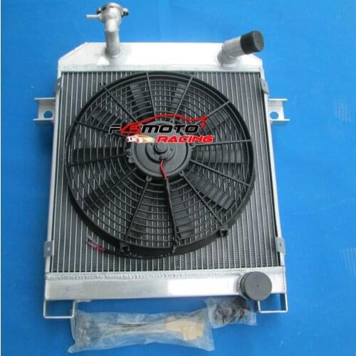 Full Aluminum Radiator + FAN For Jaguar Mark 2/ S-Type 1963-1968 MK2 1955-1959 1956