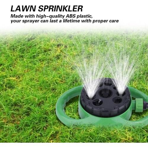 Garden Lawn Plants Watering Sprinkler Spray Nozzle Automatic 360 Rotating Watering Irrigation System with 9-Pattern Spray 1pc