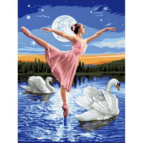 Swan Dancer Woman Diamond Painting Portrait Animal Round Full Drill Nouveaute DIY Mosaic Embroidery 5D Cross Stitch Pattern