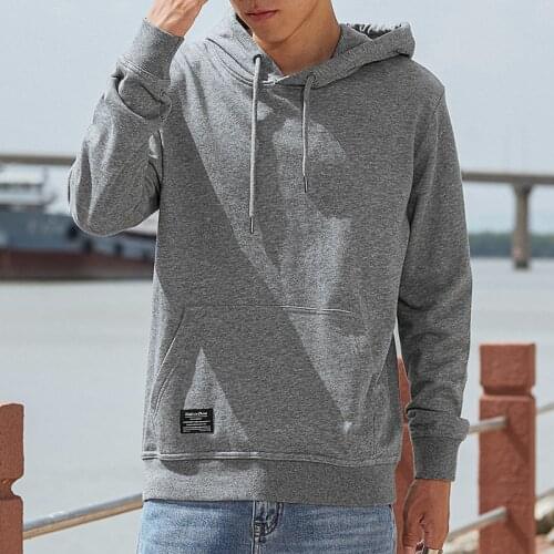 Mens Hoodies Sweatshirts Men Class design Casual male pullover mens crewneck Long Sleeve Fashion Men Solid Color Pocket Top
