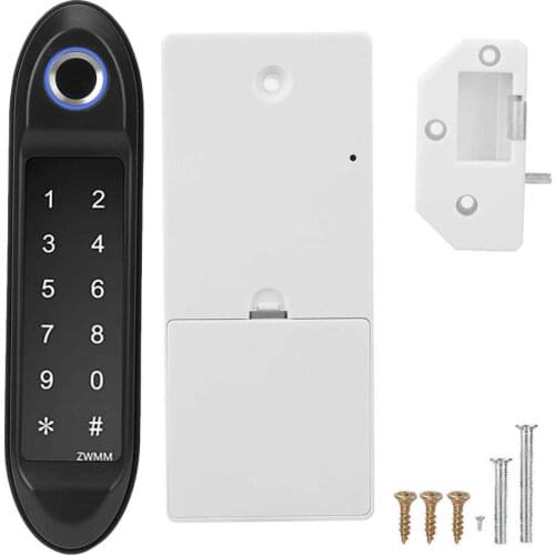 Smart Fingerprint Cabinet Lock 2 in 1 Fingerprint/Password Electronic Cabinet Unlock Electronic Security Lock for Swimming Pool