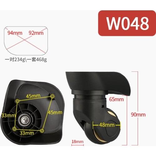 Luggage universal wheel accessorie wheel aircraft password box wheel mute wheel mute reinforcement 22/24 inch replacement repair