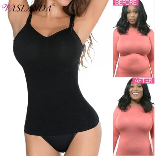Women Shapewear Camisoles Waist Trainer Body Shaper Tummy Control Tank Tops Compression Undershirts Slimming Underwear Camisole