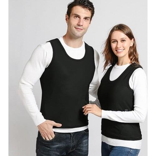 USB Electric Heating Vest 3 Heating Areas Women Men Winter Smart Heating Cotton Vest Outdoor Flexible Thermal Winter Warm Jacket