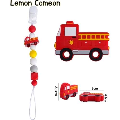 Lemon Comeon BPA Free Silicone Teethers Car Pearl Silicone Pacifier Clip Food Grade Babies Accessories Newborn Toys 1/5Pcs