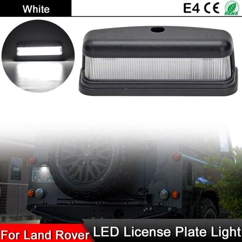 1Pcs For Land Rover Series 2 2A & 3 All Models For Defender 90/110/130 All Models White LED Number License Plate Light