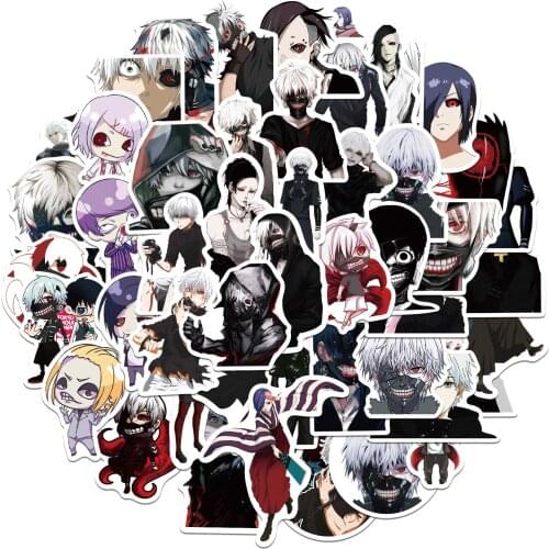 10/50pcs Japan Anime Tokyo Ghoul Sticker Graffiti for Luggage Laptop Skateboard Bicycle Decal Pegatinas Stickers Children Gift