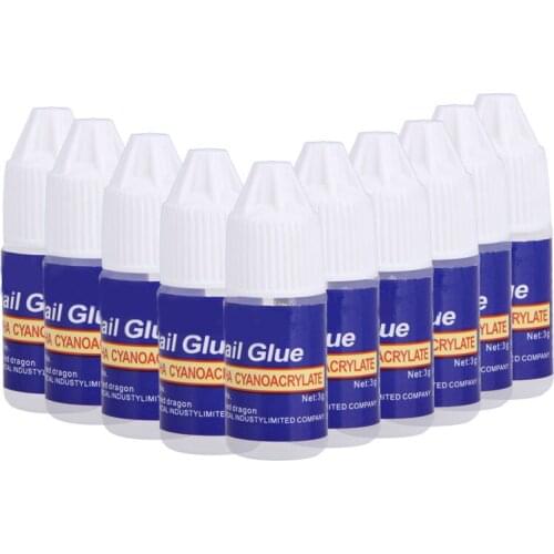 10 PCS 3g False Nail Gel Acrylic Nail Glue Nail Art Tips Decorations Fast Drying Glue Manicure Tool