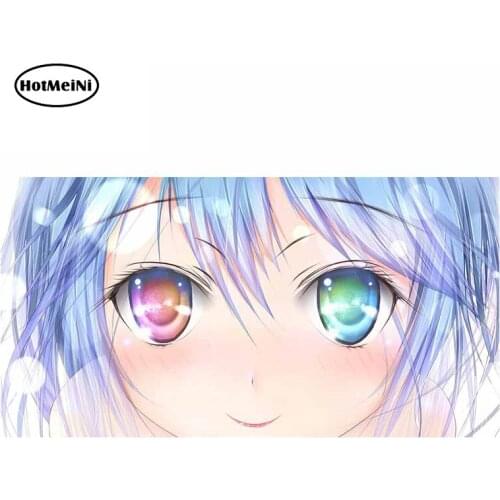 HotMeiNi 13cm x 6.8cm Anime Car Stickers Half Head for Steins Gate Auto Decals JDM Motorcycle Laptop Decal Waterproof