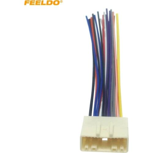 FEELDO Car 20Pin Audio Stereo Wiring Harness Adapter For Nissan/Subaru/Infiniti Install Aftermarket CD/DVD Stereo #2938