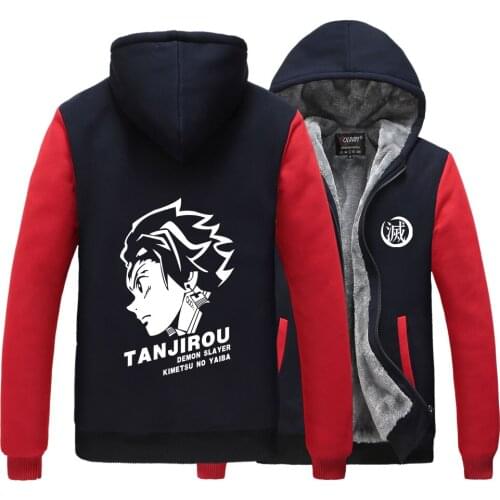Hot Cartoon Demon Slayer: Kimetsu no Yaiba Hoodies Long Sleeves Cardigan Luminous Coat Kamado Tanjirou