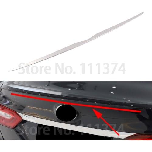 Chrome Rear Door Trim Cover for Toyota Camry XV70 2018 2019 2020 Tailgate Trunk Stainless Steel Decoration Accessories