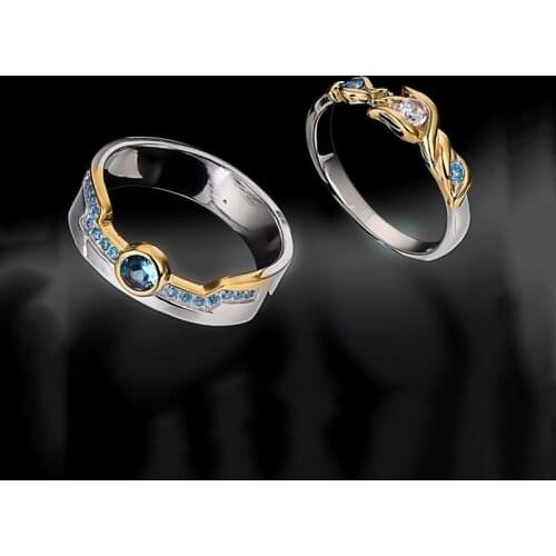 LoL Heroes Master Couples Rings Lux Ezreal Rings The Prodigal Explorer Game Jewelry Gift Boyfriend Girlfriend