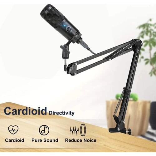 USB Microphone Studio Streaming Video Condenser Microphone for PC Computer Recording Podcasting Gaming Singing Karaoke Mikrofon