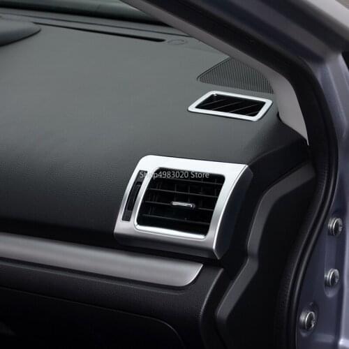 For Subaru Forester Center Central Air Vent Outlet AC Console Chrome Cover Trim Frame Car Styling Accessories 2014 2015 2016