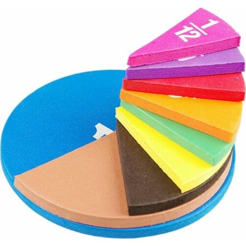 Circular Fractions Kids Self-study Early Education Math Toy Without Magnetic Math Fractions Boards Toy