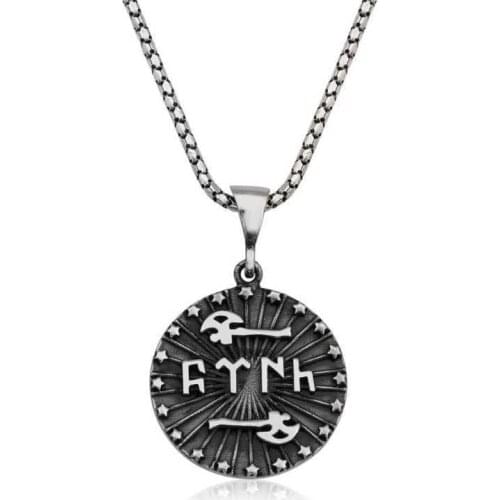 KUTAYDAN 925 Sterling Silver Baltalı Turkish Written Pendant