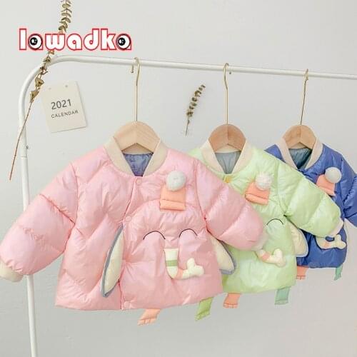 Lawadka 2-6Years Winter Thick Children Clothes Coats Down Cotton Kids Girls Boys Jacket Parka Outerwear Fashion Cartoon Clothing