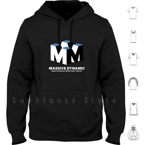 Massive Dynamic : Inspired By Fringe Hoodies Long Sleeve Geek Nerd Scifi Science Fiction Spaceship Robot Cult