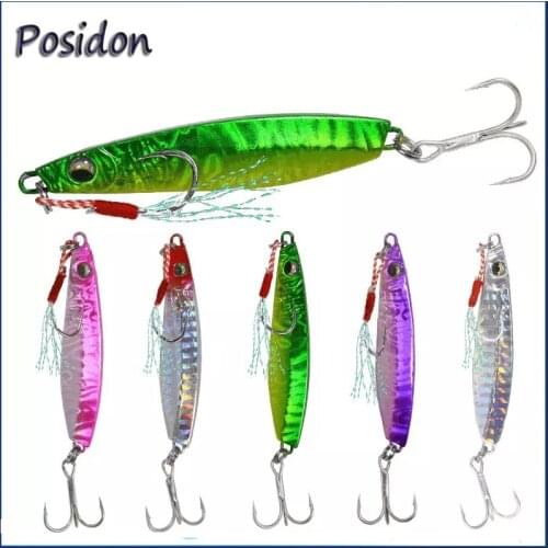 Posidon 18g/25g/35g/45g Metal JIgging Lures VIB Hard Metal Bait Fishing Jig Lure Sinking Artificial Bait Wobbler Vibrate Pesco