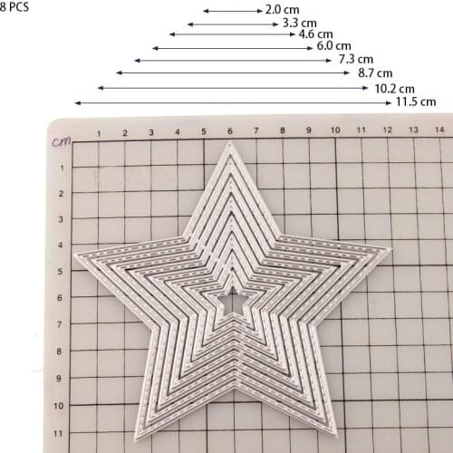 2020 Five-pointed Star Metal Cutting Dies DIY Scrapbooking Paper Photo Album Crafts Knife Mould Cards Embossing Mold Stencils