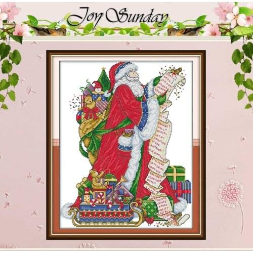 Santa Claus cartoon patterns counted 11CT 14CT Cross Stitch Sets DIY Chinese Cross-stitch Kits Embroidery Needlework Home Decor