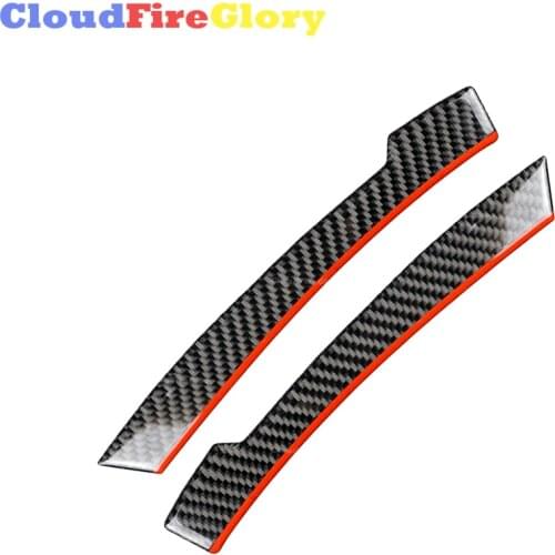 CloudFireGlory For Mercedes-Benz A B C E Pair Left Right Carbon Fiber Car Side Rearview Mirror Stripe Trim Cover