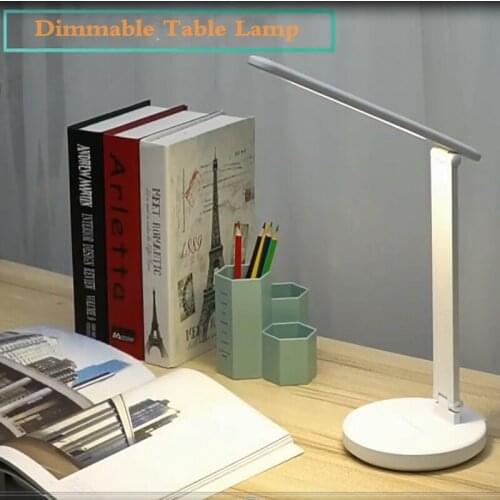 Brightness Adjustable Eye Protection Desk Lamp For Bedroom Bedside Reading Lamp Built In Rechargeable Battery LED Table Lamp