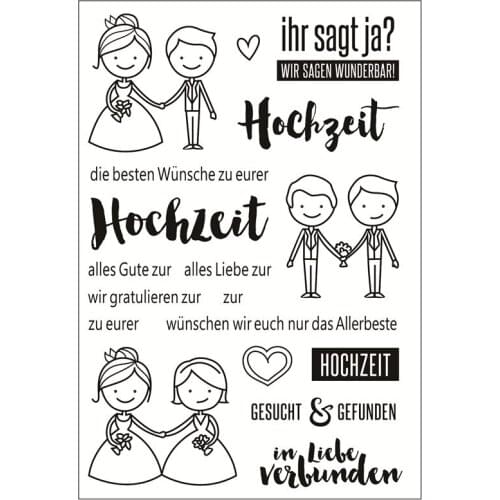 German marry Clear Stamps for Scrapbooking Tampons Transparents Seal Background Stamp Card Making Diy Boy running