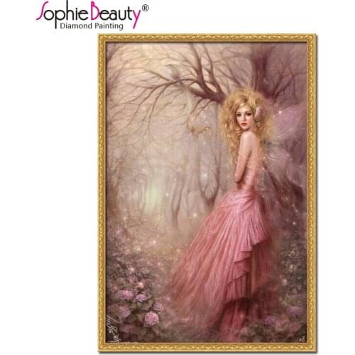 New Diamond Mosaic Diamond Embroidery Beads Angel Girl Beauty Flower Square Diamonds Cross Stitch Painting Handwork Kits