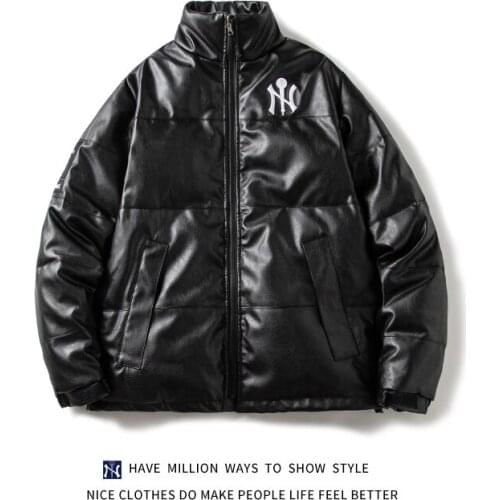 New Arrival Winter Thick Warm Motorcycle MLBNY Embroid Womens Duck Down Jacket Unisex Streetwear Coat Vintage Casual Varsity