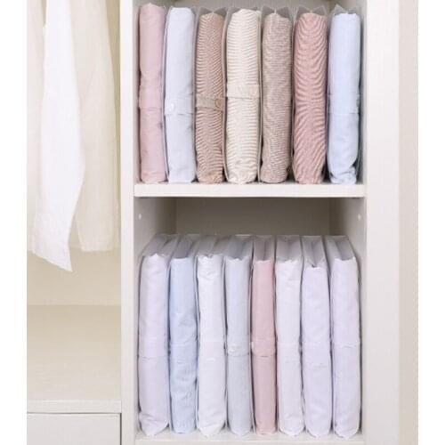 T Shirt Organizer Clothes Folding Board Closet Storage Rack Wardrobe Clothing Organizer T-shirt Storage System Space Saver