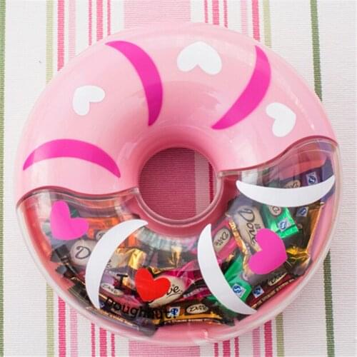 Plastic cute candy boxes European creative personality wedding gift box baby shower sweet donuts candy box