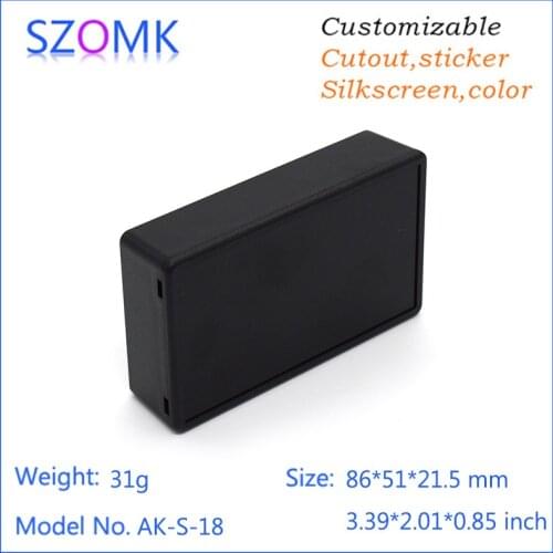 10 pcs, 86*51*21.5mm plastic housing electronics control box szomk plastic box for electronics project diy enclosure outlet box
