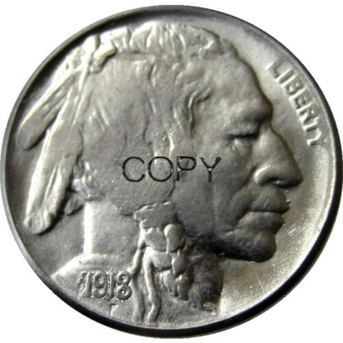 US 1918/7-D 5C (Regular Strike) Buffalo Five Cents Copy Coin