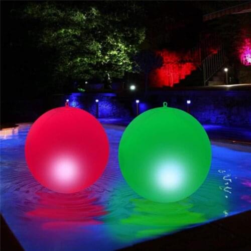 Remote Control LED Light Ball Inflatable Beach Balls Water Balloons Flash Lamp Summer Outdoor Beach Swimming Toys Party Decor