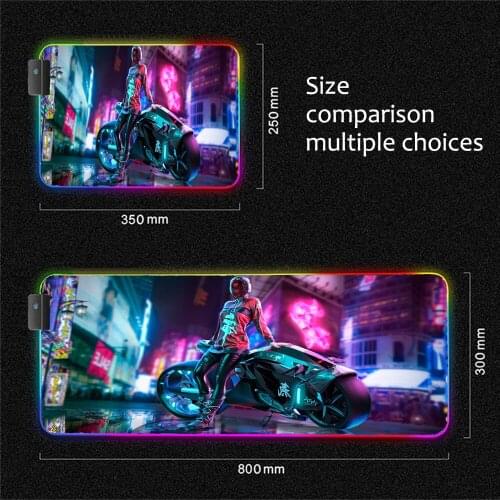 Mairuige Mecha Data Cool RGB Glow Mouse Pad Hot Selling Gamer Mouse Pad Large Natural Rubber LED Backlight Mouse Pad Xxl 90x40CM