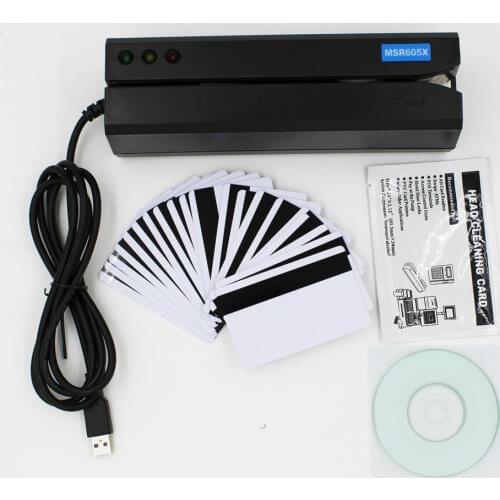 1Pcs new MSR605X USB card magcard reader writer buildin adaptor compatible for windows Mac msr206 msr x6 msrx6bt