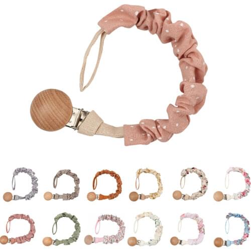 Vintage Wave Baby Infant Cotton Pacifier Clip for Newborn Teething Soother Chew Dummy Chains Dropship