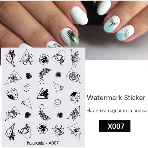 Harunouta Water Decals Flower Leaves Fruit Slider Water Transfer Nail Decals Summer DIY Slider For Manicuring