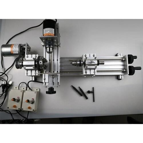 High-power Multifunctional Mini Woodworking Lathe DIY Wood Lathe Machine Bead Lathe Desktop Bead Machine 3 Jaw/4 Jaw 220V 280W