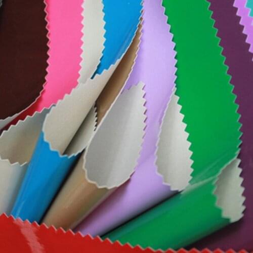10 yards roll PVC mirror leather artificial leather Luggage decoration leather fabric 0.35mm thin