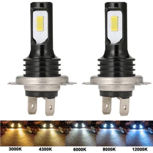 2PCS 12000K 6000K H7 Mini LED CSP Car Headlight H4 Bulb H1 H11 H8 9005 HB3 9006 HB4 9012 80W 12000LM Turbo Auto Lamps Fog Lights