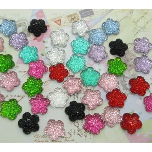 200Pcs Resin Mixed Bling Gypsophila Flower Decoration Crafts Flatback Cabochon Scrapbook Fit Hair Clips Embellishments Beads Diy