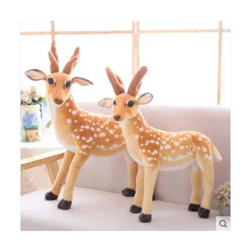 90cm full size Plush Sika Deer Lovely Simulation Animal Toys high quality Deer Doll Christmas Gift Party Decoration Stuffed Toys