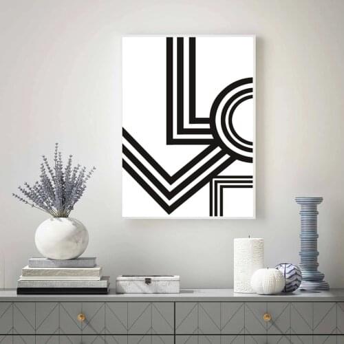 Abstract Minimalism Canvas Paintings LOVE Wall Art Prints Poster Living Room Decor Decorative Paintings On The Wall Home Decor