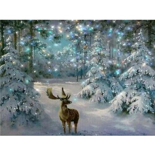 5D DIY Diamond Painting Deer Diamond Mosaic Picture Of Rhinestones Christmas Diamond Embroidery Cross Stitch Home Decor